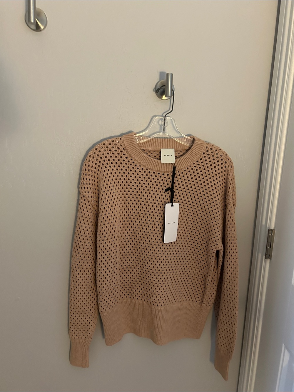Varley Light Taupe Knit Long-Sleeve